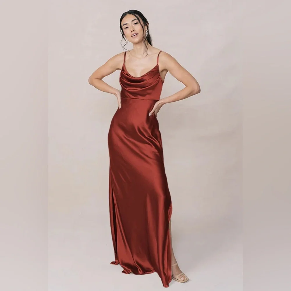 Revelry Terracotta Rust Skye Bridesmaid Dress - Picture 1 of 12